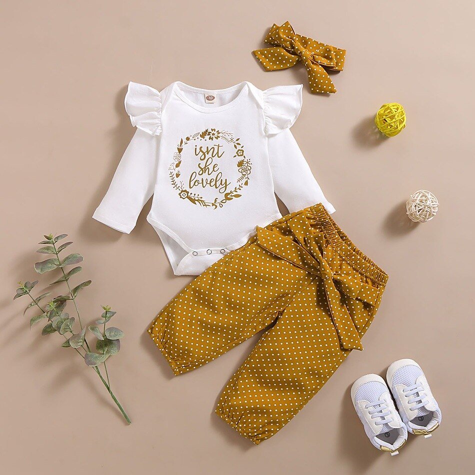 Baby Girl Clothes Set with Hairband