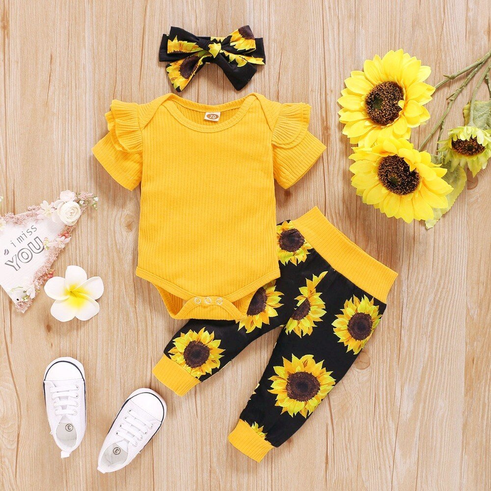 Baby Girl Clothes Set with Hairband