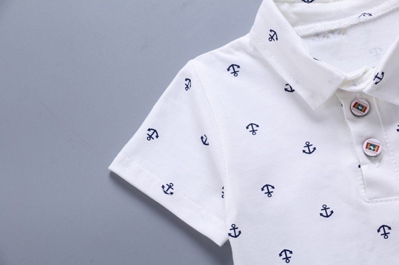 Baby Boy's Anchor Printed Shirt and Shorts Set