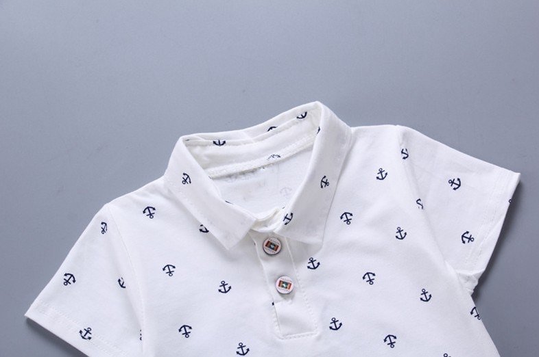 Baby Boy's Anchor Printed Shirt and Shorts Set