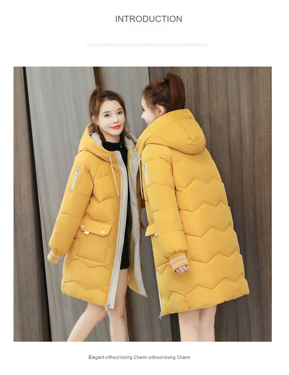 Vielleicht Down Jackets Female Winter Coat Women's Parkas Hooded Warm Winter Jacket Coat Cotton Padded Jacket Plus Size XS-3XL
