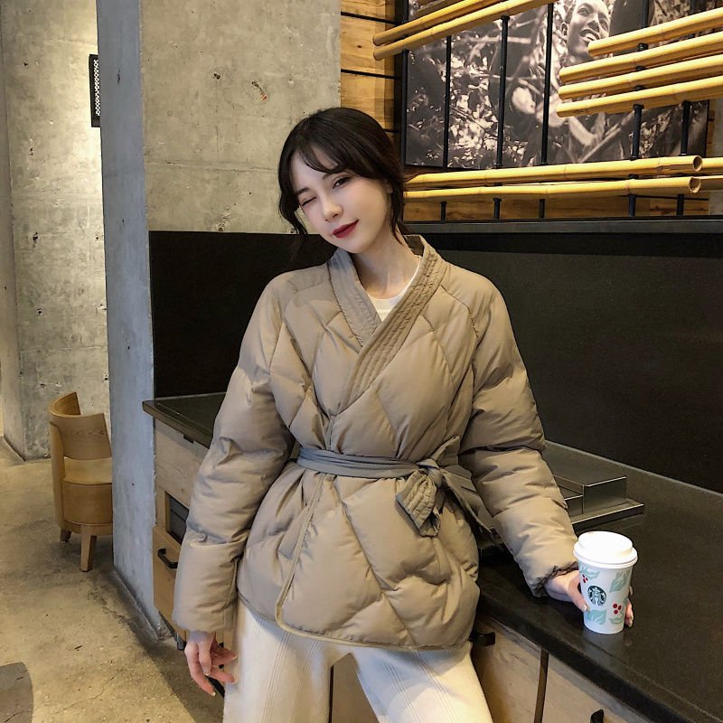Hzirip 2020 New Design Women Winter Solid Sashes Coat Female Thick High Quality Students Outwear Sweet Women Jacket Plus Size