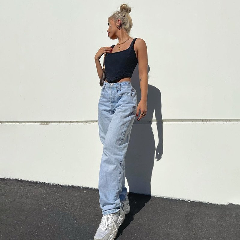 QXXKJDS New Spring Streetwear Women S Fashion Jeans Butterfly