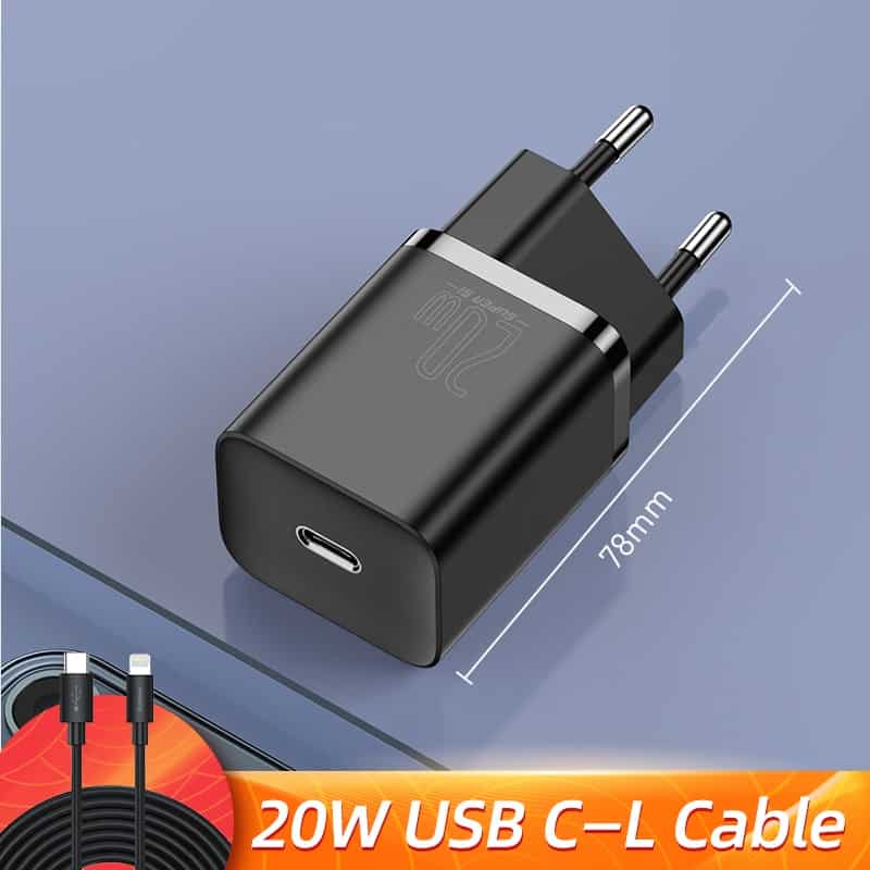 20W With Cable Black