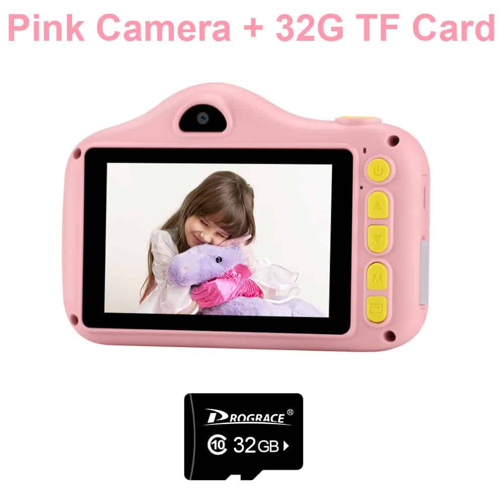 32G Card Pink Camera