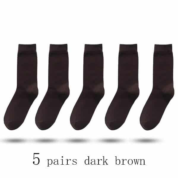 5 pairs dark brown