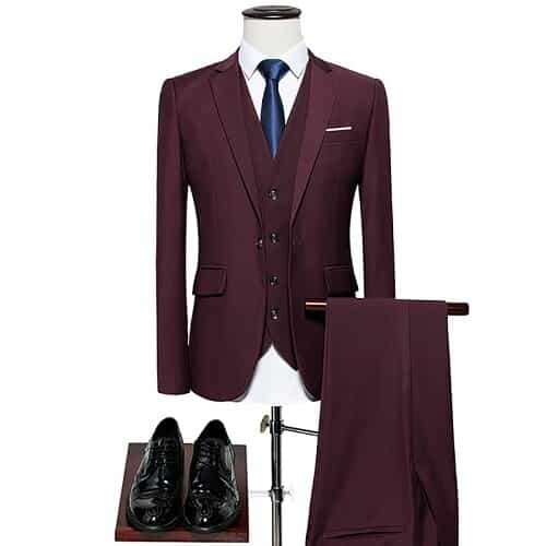3 pieces Wine red