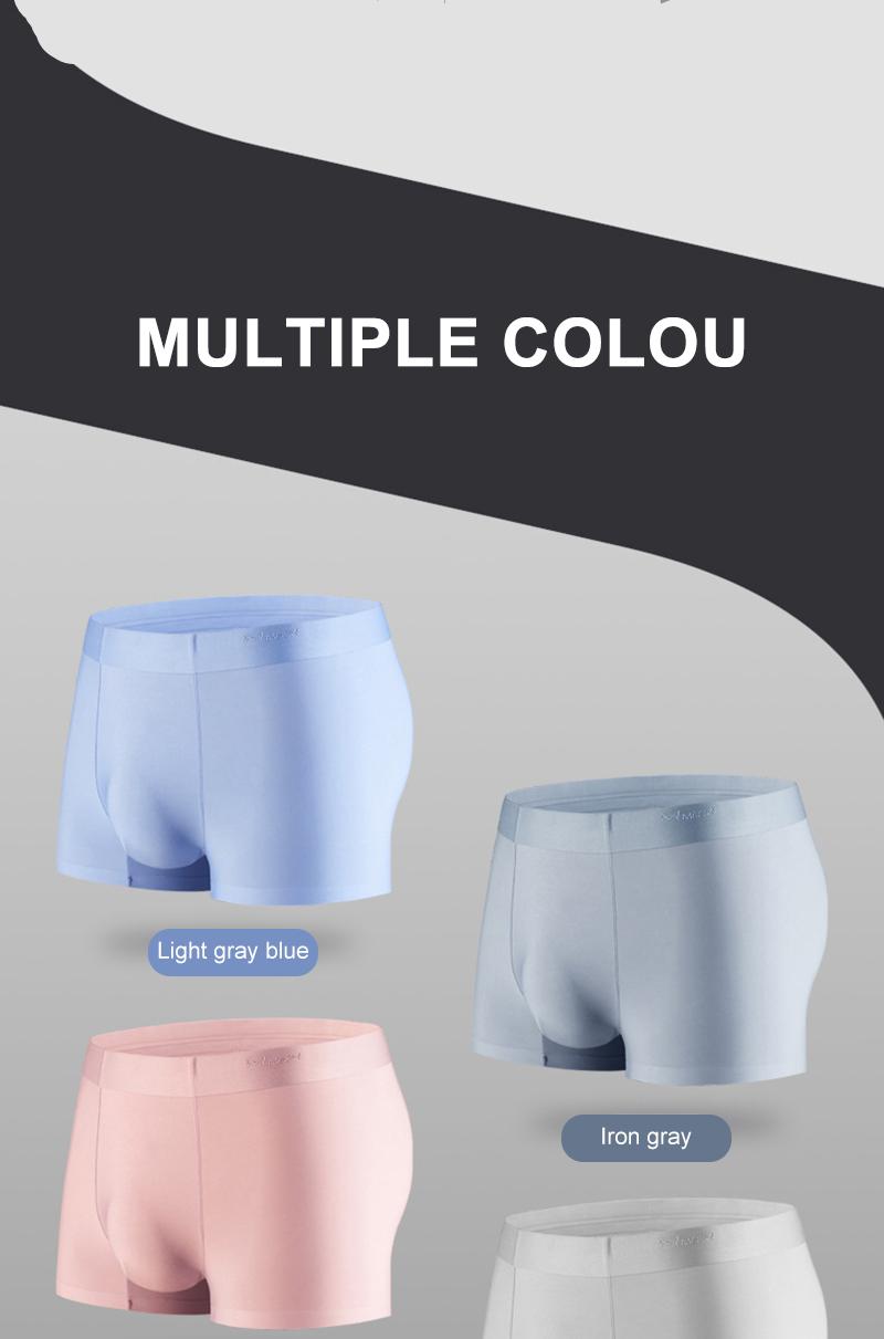 Men Underwear Flat Pants Silk Dry And Comfortable Men's Breathable Underwear Comfortable Fit Non Marking Men Boxer 2021 NEW
