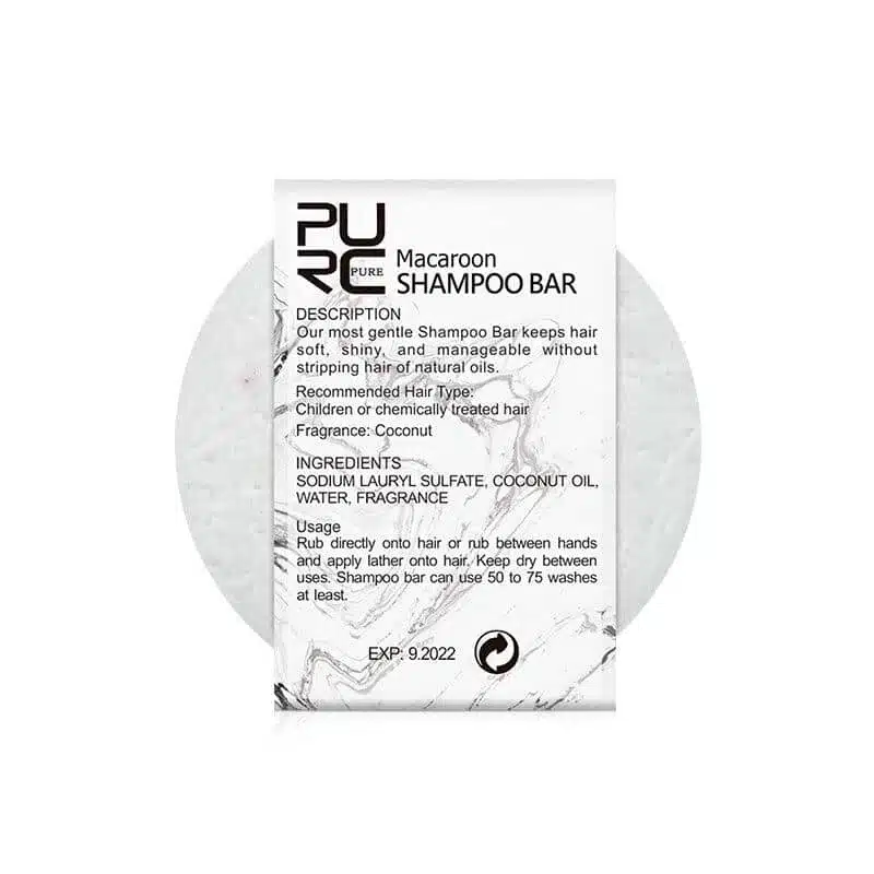 PURC Organic Natural Macaroon Shampoo Bar Handmade Cold Processed Dry Shampoo Soap Solid Shampoo Bar Hair shampoo