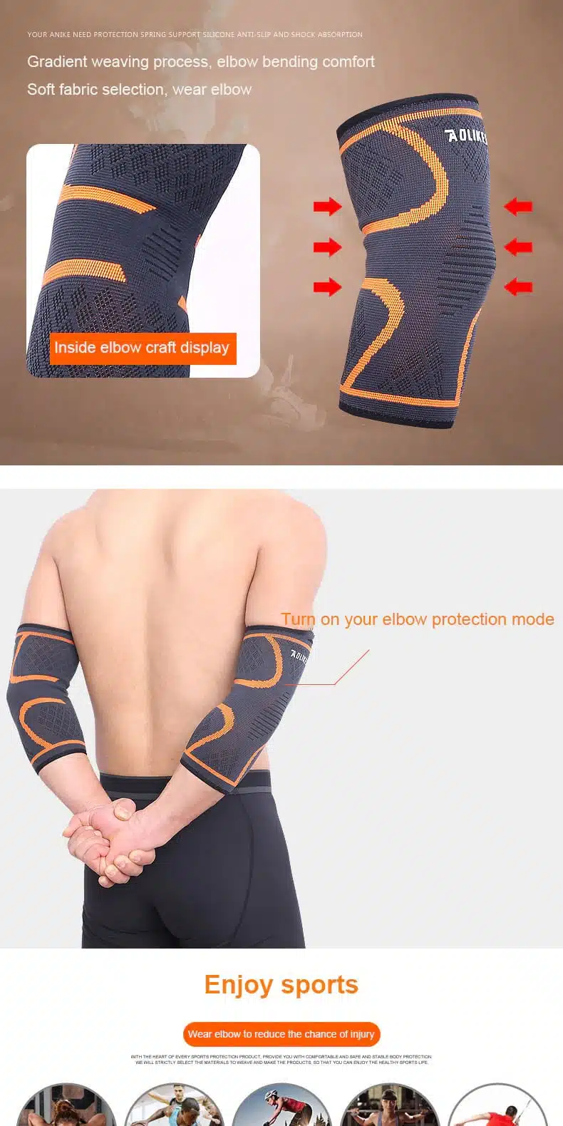 Arm Sleeve Elbow Brace Protective Pad